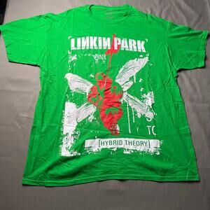 Linkin Park Shirt Green Mens Extra Large Hybrid Theory